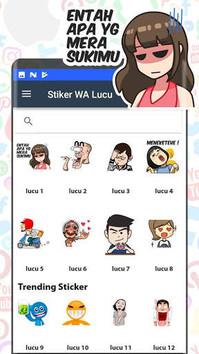 Stiker Lucu WA Sticker for Whatsapp WAStickerApps screenshot 1