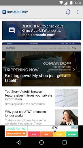 Komando.com App 1 تصوير الشاشة