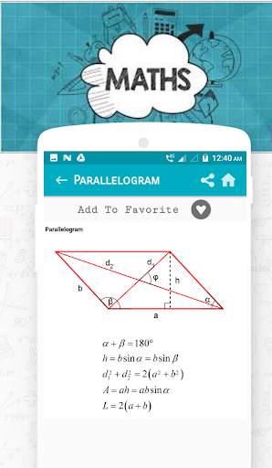 Quick Maths Formula (The Complete Math Formulas) скриншот 2