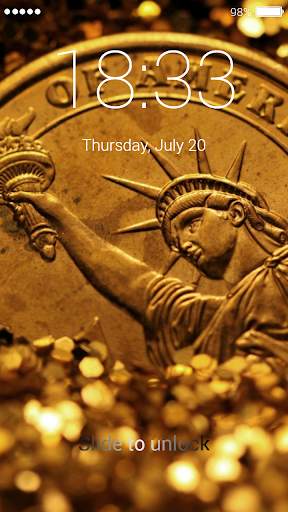 Golden Dollar Lock Screen 1 تصوير الشاشة