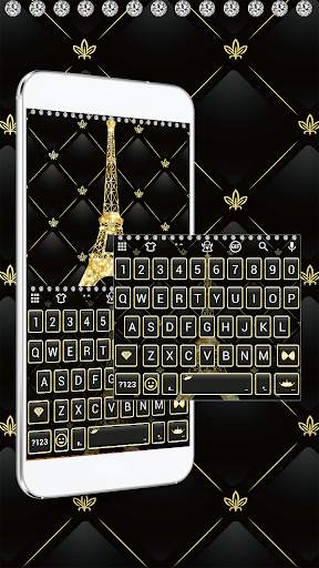 Gold Paris - Emoji Keyboard Skin screenshot 3