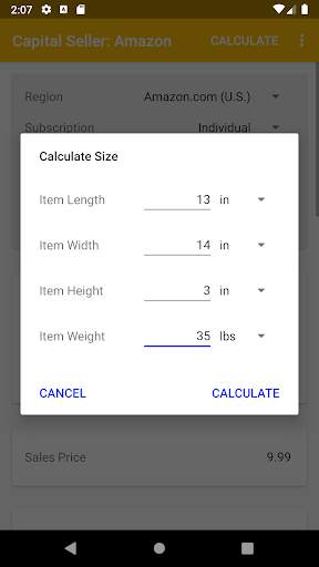 Capital Seller - Amazon Fee & Profit Calculator screenshot 4