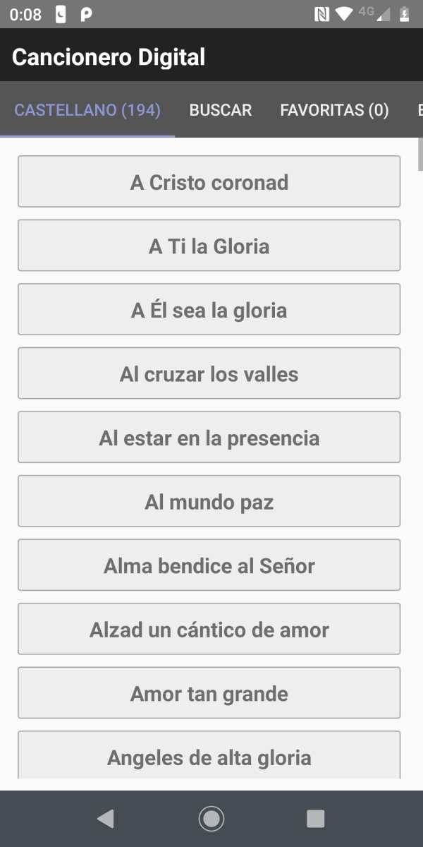 Cancionero Cristiano Digital screenshot 1