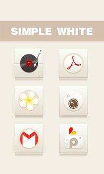 Simple White GO Launcher Theme screenshot 1