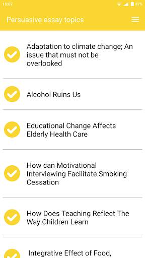 Persuasive essay topics screenshot 2