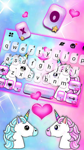 Unicorn Love Keyboard Theme screenshot 2
