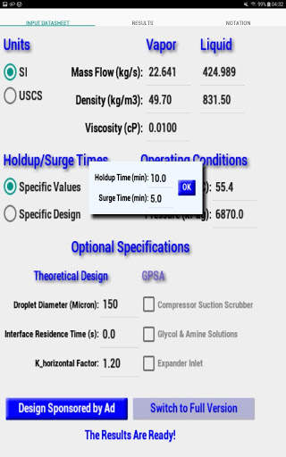 Two Phase Separator Lite screenshot 14