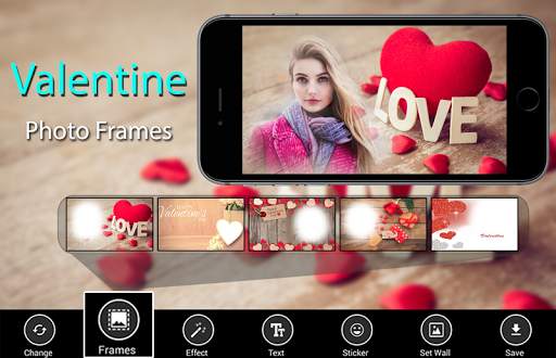 Valentine Photo Frames - romantic love dp maker screenshot 1