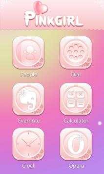 Pink girl GO Launcher Theme screenshot 1