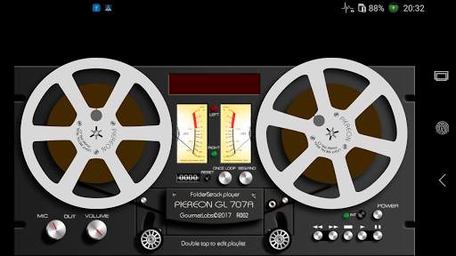 Piereon GL-707A folder player vintage VU-meter screenshot 1