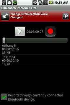 Bluetooth Recorder Lite screenshot 2