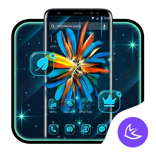 Colorful Feather APUS Launcher theme 63.0.1001