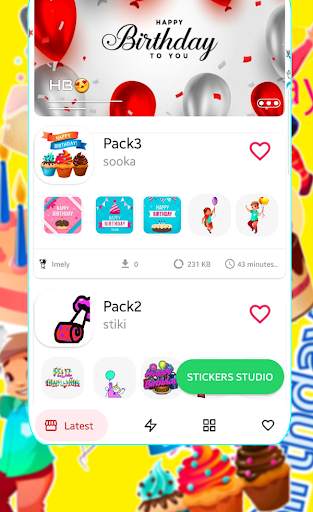 🥳Animated Happy Birthday Stickers for WhatsApp 🎉 screenshot 5