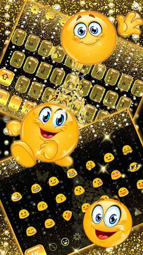Golden Butterfly Glitter Girl Keyboard स्क्रीनशॉट 2