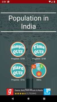 Population in India Quiz screenshot 1