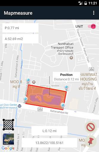 map measure planimeter screenshot 2