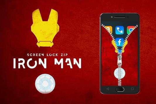 Zipper Screen Locker for Iron Man screenshot 1