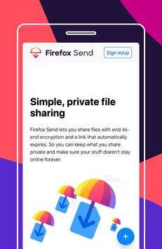 Firefox Send 1 تصوير الشاشة