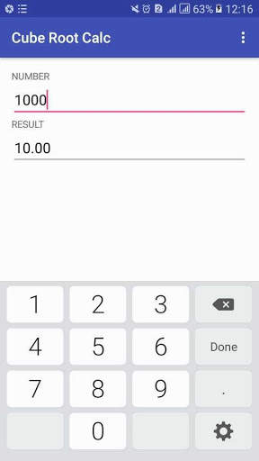 Cube Root Calculator 2 تصوير الشاشة