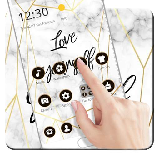 White Golden Marble Pattern Theme 1.1.3