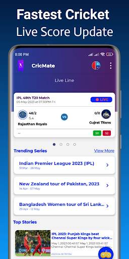 CricMate : Cricket Live Line screenshot 1