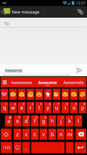 Tiles Red Emoji Keyboard screenshot 2