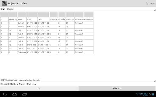 Projektplan - Office screenshot 4
