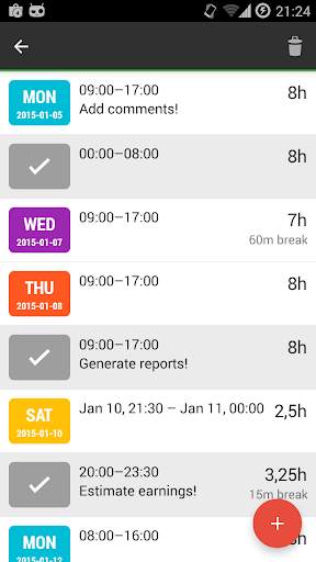 Work Time Registration screenshot 2