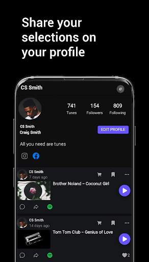 Tunr - One central place for sharing tunes screenshot 1