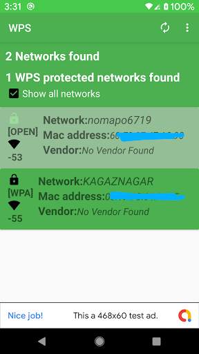 WiFi WPS : Scan Connect Tester screenshot 1