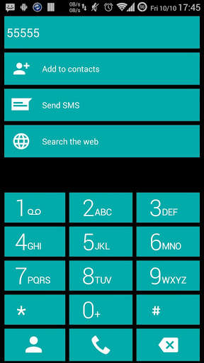 Dialer theme Cards Teal screenshot 2