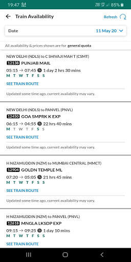 Railway Enquiry - Live Train, Fare & PNR Status screenshot 6
