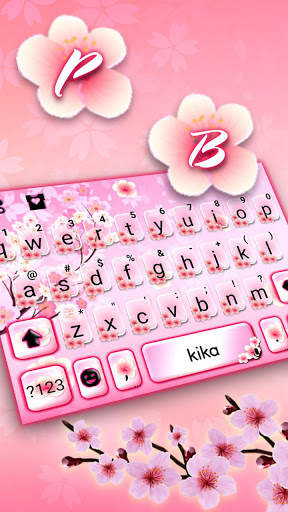 Pink Spring Flowers Keyboard Theme screenshot 2