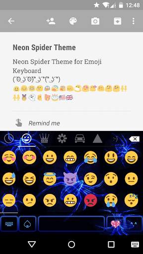 Neon Spider Emoji Keyboard screenshot 2