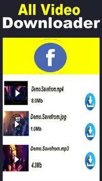 All video Downloader - SaveFrom Net Video Download screenshot 1