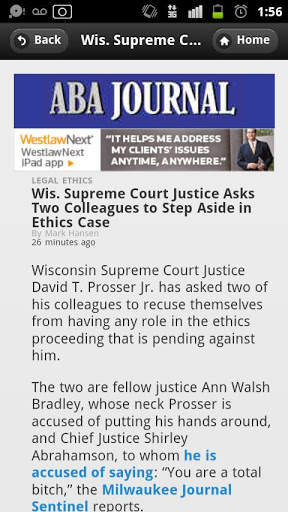 ABA Journal Mobile screenshot 1