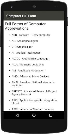 Computer Full Form : A to Z screenshot 3