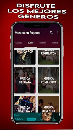 Musica en Español: Canciones en Español Gratis 1 تصوير الشاشة