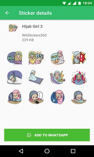Hijab Girl Stickers for WhatsApp 2019 free Sticker screenshot 8