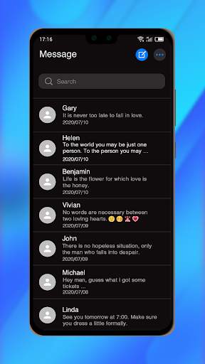 Fast messenger - Free SMS & Emoji screenshot 2