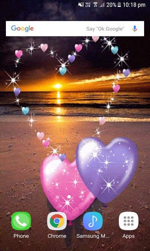 Romantic Hearts Live Wallpaper screenshot 3