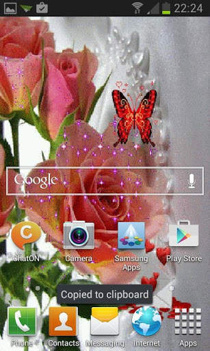Pink Rose Butterfly LWP screenshot 2