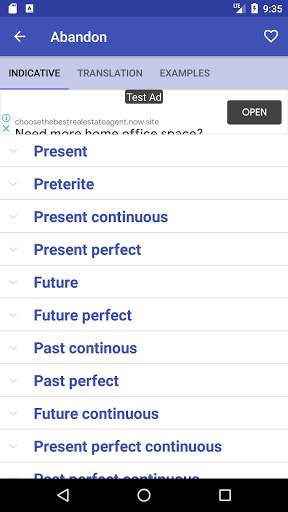 Conjugation Verbs In English - Offline screenshot 3