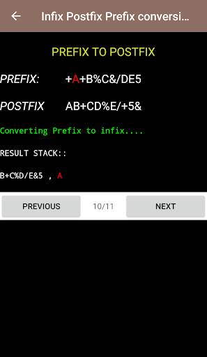 Infix Postfix Prefix converter screenshot 4