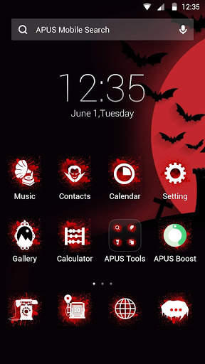 Vampire-APUS Launcher theme screenshot 1