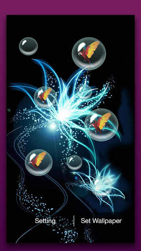 Neon Flowers Live Wallpaper screenshot 4