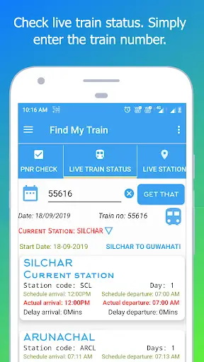 Find My Train: Indian Railway Train Status - IRCTC screenshot 1