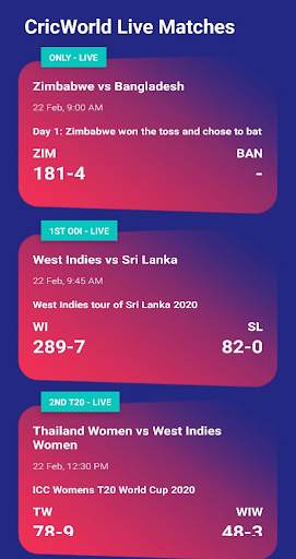 Cricket Live Line screenshot 2