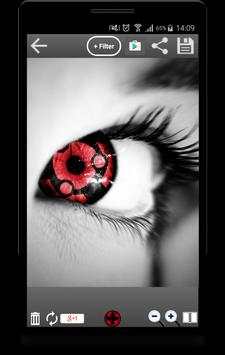 Editor Lente Real Sharingan Eye screenshot 1
