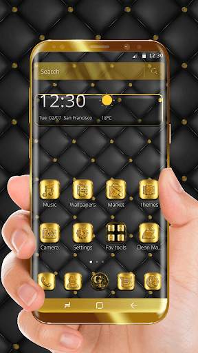 Gold Lux Launcher Theme 1 تصوير الشاشة